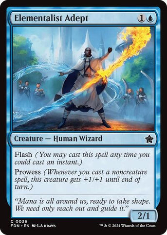Elementalist Adept (Foundations) Near Mint Foil