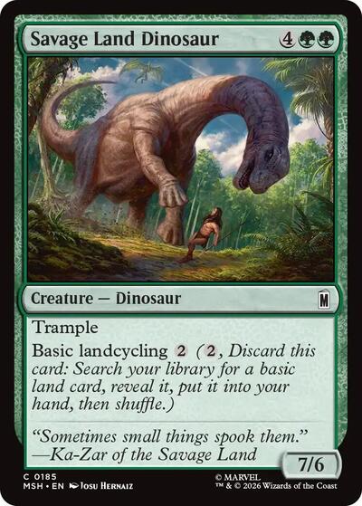 Savage Land Dinosaur (Marvel Super Heroes) Near Mint Foil