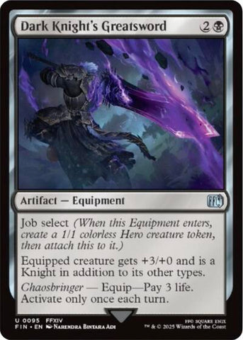 Dark Knight's Greatsword (Universes Beyond: FINAL FANTASY) Near Mint Foil