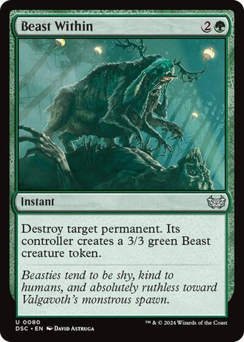 Beast Within (Commander: Duskmourn: House of Horror) Near Mint