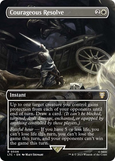 Courageous Resolve (Borderless) (Commander: The Lord of the Rings: Tales of Middle-earth) Near Mint Foil