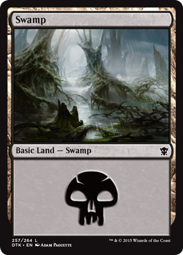 Swamp (257) (Dragons of Tarkir) Near Mint Foil