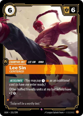 Lee Sin Centered (Origins) Near Mint Foil