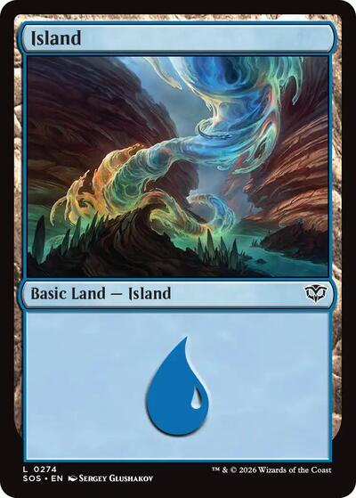 Island (0274) (Secrets of Strixhaven) Near Mint Foil