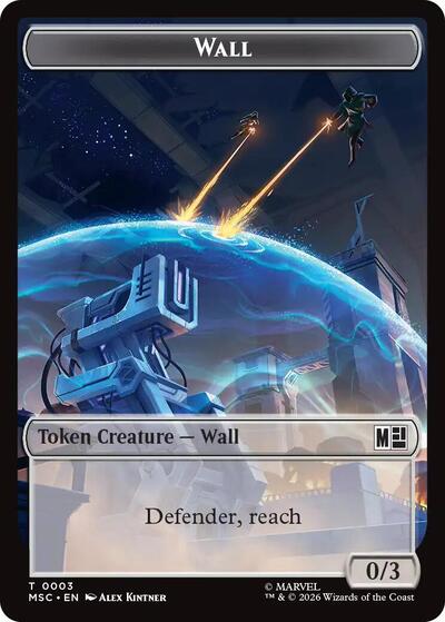 Wall / Council of Reeds Double-Sided Token (Commander: Marvel Super Heroes) Near Mint Foil