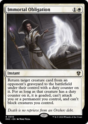 Immortal Obligation (Commander: Murders at Karlov Manor) Near Mint