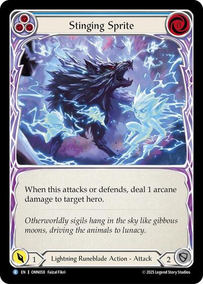 Stinging Sprite (Blue) (Omens of the Third Age) Near Mint Foil