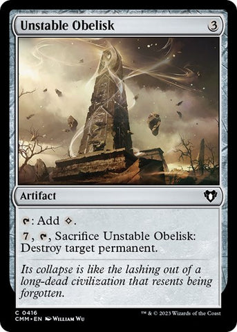 Unstable Obelisk (Commander Masters) Near Mint