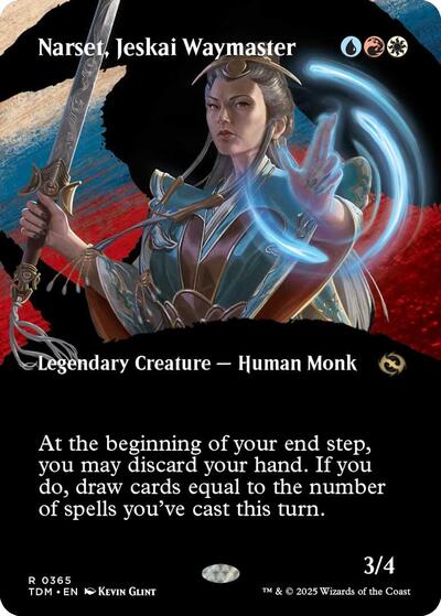 Narset, Jeskai Waymaster (Borderless) (Tarkir: Dragonstorm) Light Play Foil