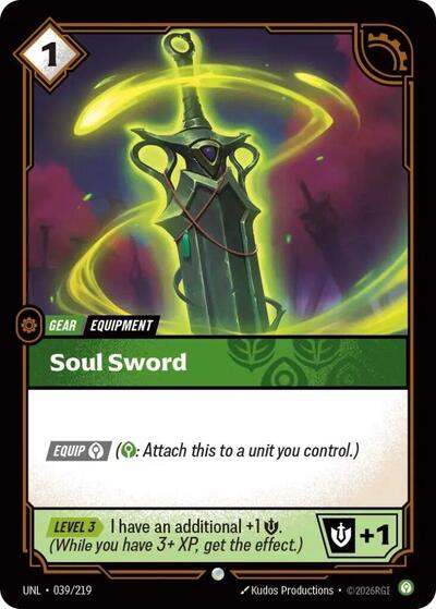 Soul Sword (Unleashed) Near Mint Foil