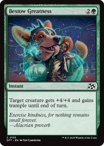 Bestow Greatness (Aetherdrift) Near Mint Foil