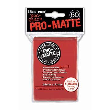 Pro-Matte Standard Deck Protectors Red (50-Pack) (Ultra Pro) New
