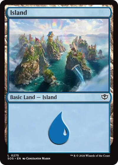Island (0275) (Secrets of Strixhaven) Near Mint Foil