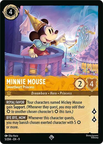 Minnie Mouse - Sweetheart Princess (Fabled) Near Mint Cold Foil