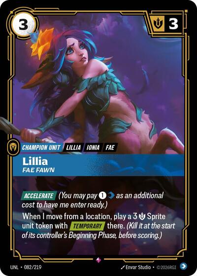 Lillia Fae Fawn (Unleashed) Near Mint Foil
