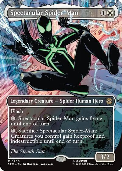 Spectacular Spider-Man (0238) (Borderless) (Textured Foil) (Marvel's Spider-Man) Near Mint Foil