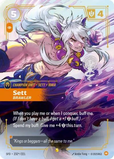 Sett Brawler (Signature) (Spiritforged) Near Mint Foil