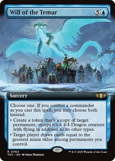 Will of the Temur (Extended Art) (Commander: Tarkir: Dragonstorm) Near Mint