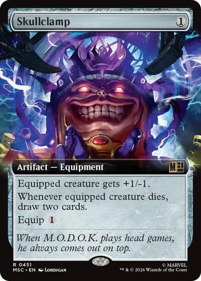 Skullclamp (Extended Art) (Commander: Marvel Super Heroes) Near Mint