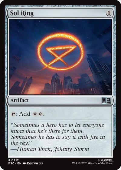 Sol Ring (0212) (Surge Foil) (Commander: Marvel Super Heroes) Near Mint Foil
