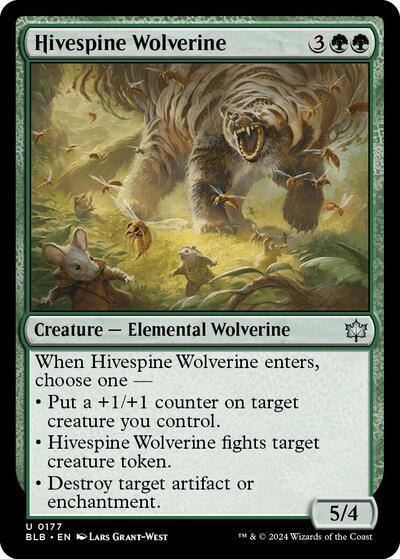Hivespine Wolverine (Bloomburrow) Near Mint Foil