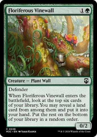 Floriferous Vinewall (Commander: Modern Horizons 3) Near Mint