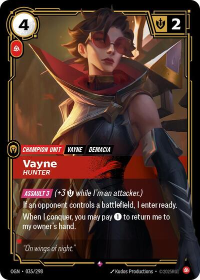 Vayne Hunter (Origins) Near Mint Foil