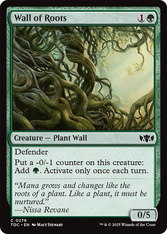 Wall of Roots (Commander: Tarkir: Dragonstorm) Near Mint