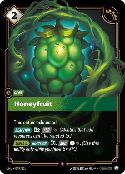 Honeyfruit (Unleashed) Near Mint Foil