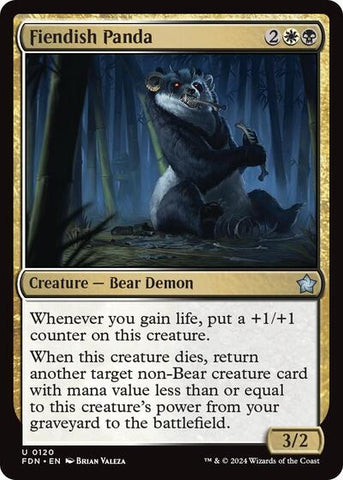 Fiendish Panda (Foundations) Near Mint Foil