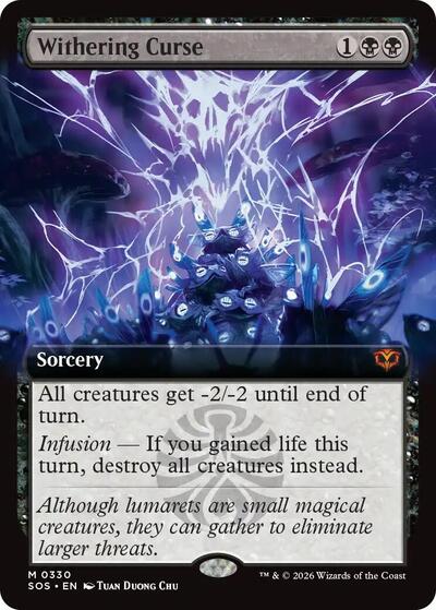 Withering Curse (Extended Art) (Secrets of Strixhaven) Near Mint