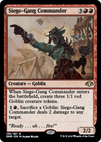 Siege-Gang Commander (Dominaria Remastered) Near Mint