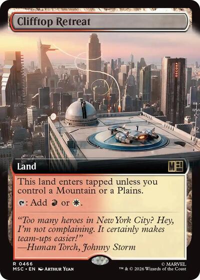 Clifftop Retreat (Extended Art) (Commander: Marvel Super Heroes) Near Mint