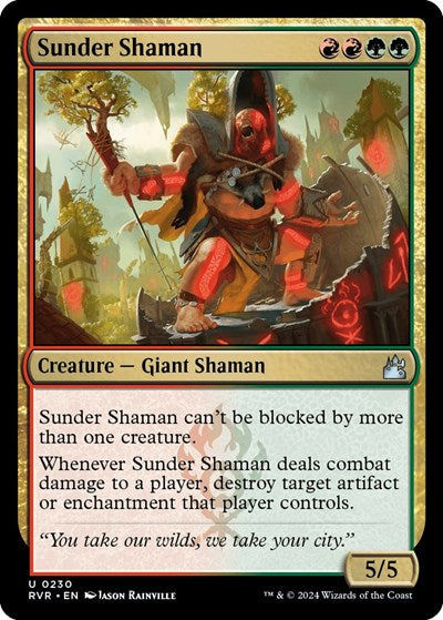 Sunder Shaman (Ravnica Remastered) Near Mint Foil