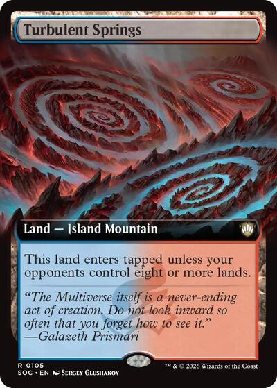 Turbulent Springs (Extended Art) (Commander: Secrets of Strixhaven) Near Mint