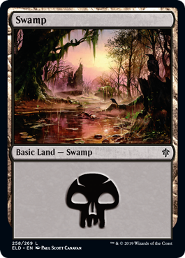 Swamp (258) (Throne of Eldraine) Near Mint Foil