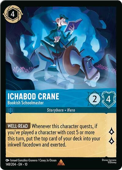 Ichabod Crane - Bookish Schoolmaster (Whispers in the Well) Near Mint Cold Foil