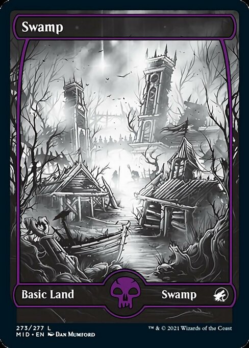 Swamp (273) (Innistrad: Midnight Hunt) Light Play