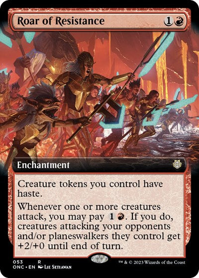 Roar of Resistance (Extended Art) (Commander: Phyrexia: All Will Be One) Near Mint