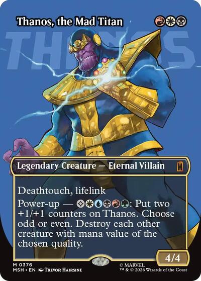 Thanos, the Mad Titan (Borderless) (0367) (Marvel Super Heroes) Near Mint