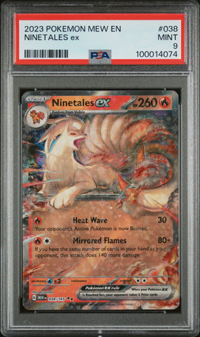 2023 POKEMON MEW EN-151 038 NINETALES EX PSA 9
