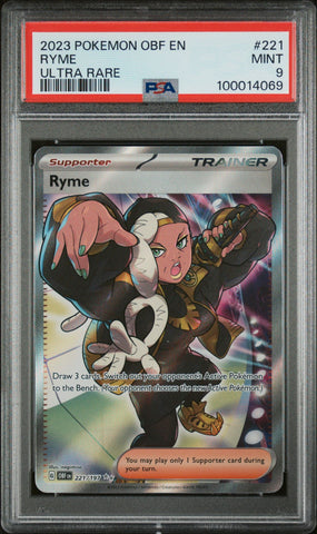 2023 POKEMON OBF EN-OBSIDIAN FLAMES 221 RYME UR  PSA 9
