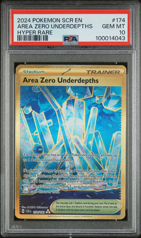 2024 POKEMON SCR EN-STELLAR CROWN 174 AREA ZERO UNDERDEPTHS HR  PSA 10