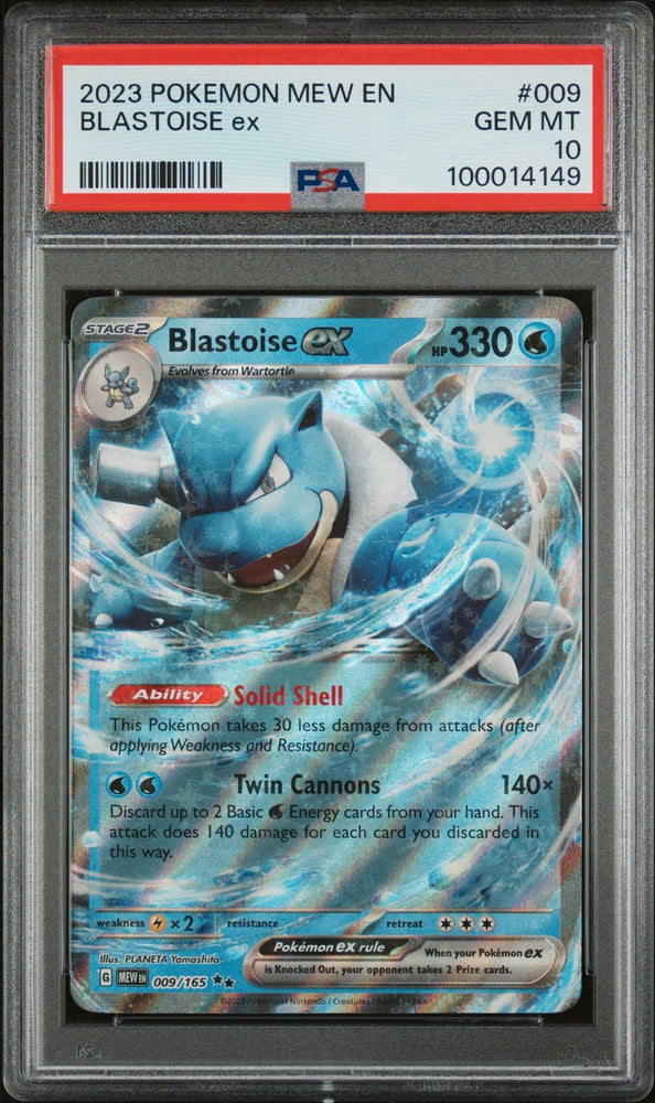 2023 POKEMON MEW EN-151 009 BLASTOISE EX PSA 10