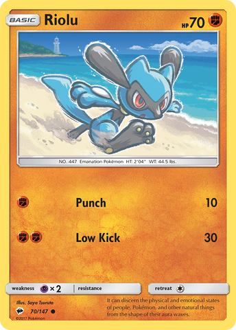 Riolu (70/147) [Sun & Moon: Burning Shadows]