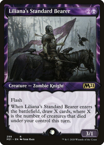 Liliana's Standard Bearer (Showcase) [Core Set 2021]